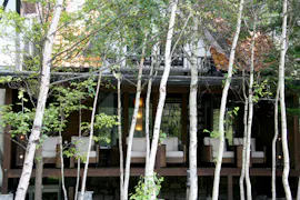 まるで童話の世界。白樺の高原に佇む静寂に包まれた洋館