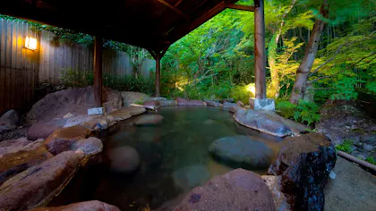 源泉掛け流しの温泉でくつろげる宿 湯布院編