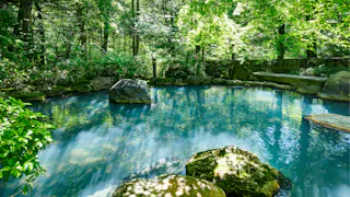 名物・大露天風呂でピュアな温泉を楽しむ