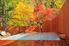 露天風呂から紅葉が見える宿特集