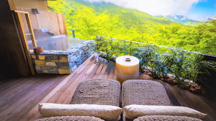 お部屋のバルコニー・テラスから絶景を楽しめる宿　箱根編