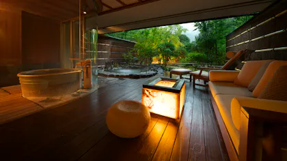 お部屋で露天風呂も内風呂も愉しめるおこもり宿　箱根編