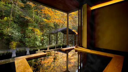 渓流沿いの露天風呂で紅葉が愉しめる宿特集