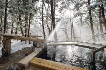 客室露天風呂で雪見温泉が楽しめる宿（東北・北関東編）