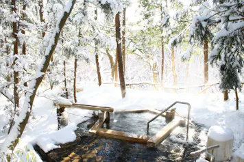 雪見露天風呂が楽しめる大人の温泉宿　東北編