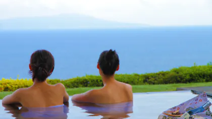 絶景インフィニティ風呂を独り占めする露天風呂付客室のある宿　5選