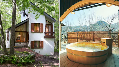 プライベートな湯浴みを叶える露天風呂付の一棟貸し　東日本編