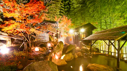 露天風呂から紅葉を楽しめる泉質自慢の宿　西日本編