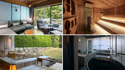 露天風呂、内風呂、サウナ付客室で贅沢な滞在が叶うおこもり宿5選