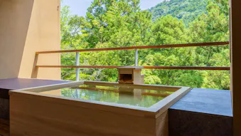 新緑の季節に行きたい、温泉露天風呂付客室がある宿　箱根編